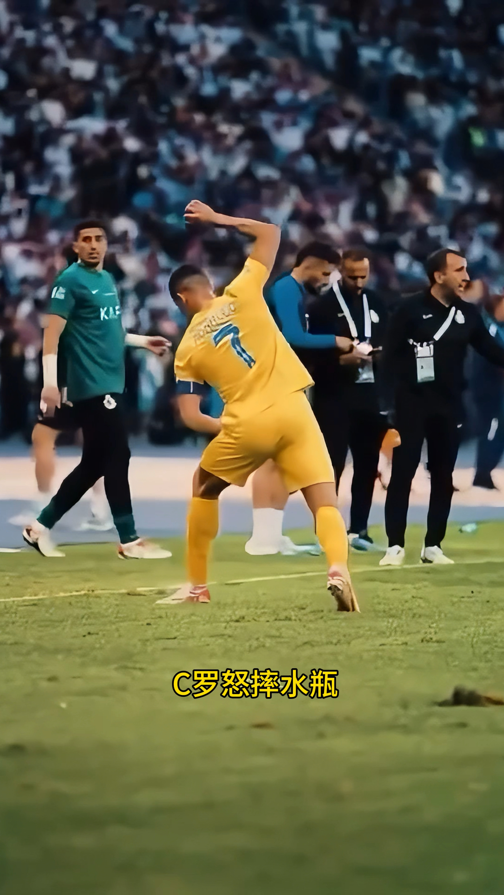 包含国安场边指挥情绪激动，哈兰德队员怒摔水瓶的词条